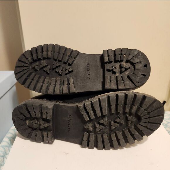 Vince Cecyl Black Leather Water Repellant Pull-on Chelsea Boots Sz. 7.5 Ret $500 - Picture 9 of 9